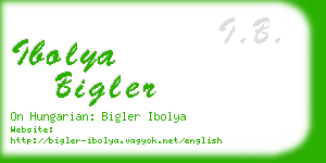 ibolya bigler business card